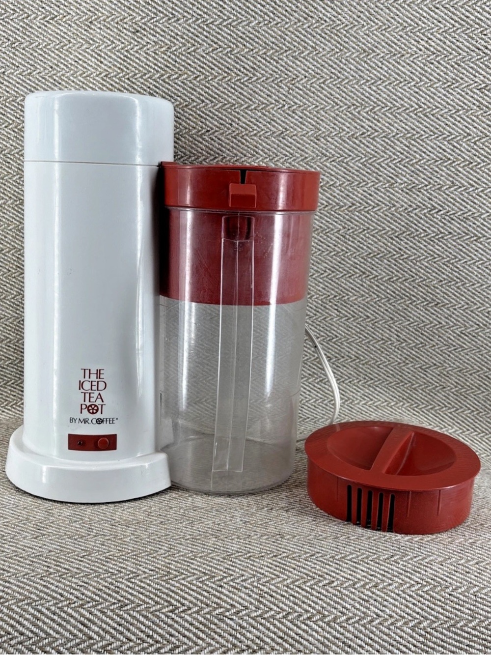 The Original Iced Tea Maker Pot by Mr. Coffee Model TM1 Red 2 Qt
